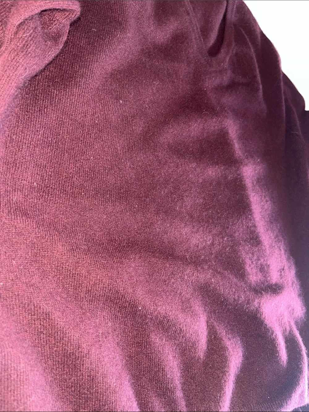 Club Room Estate Cashmere Men's 2 Ply V-Neck Sweater - Burgundy Plum L